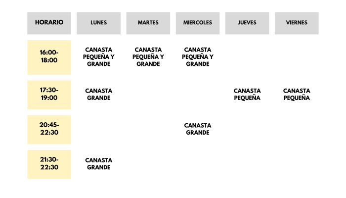 Horario Semanal Gimnasio Moderno Negro (1)